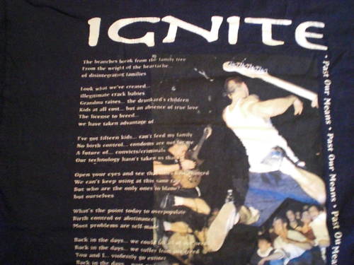 Vintage Ignite “Past Our Means” shirt tee