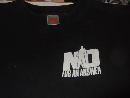 Vintage No For An Answer tour shirt tee Vintage No For An Answer tour shirt tee