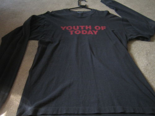 Vintage Youth Of Today crooked print/ass print long sleeve tee