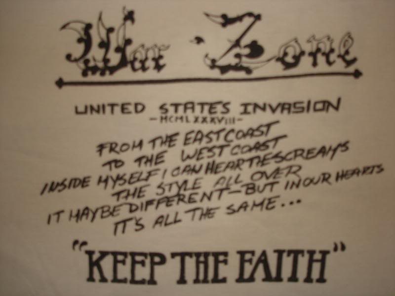 Vintage US Invasion 1988… KEEP THE FAITH. tee