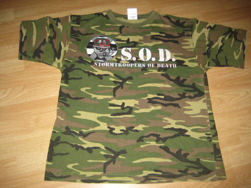 Vintage BIN S.O.D. camo shirt tee