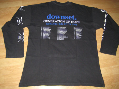 Vintage Downset 1995 European Tour shirt tee