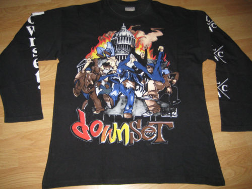Vintage Downset 1995 European Tour shirt tee Vintage Downset 1995 European Tour shirt tee
