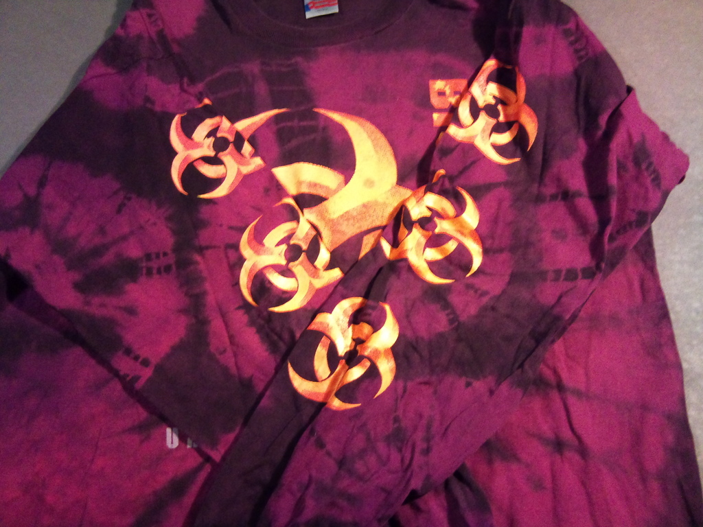 Vintage Biohazard Tye Dye long sleeve tee