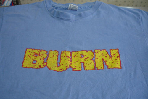 Vintage Baby Blue Burn shirt tee