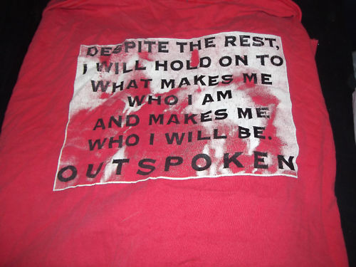 Vintage BIN Outspoken red long sleeve tee