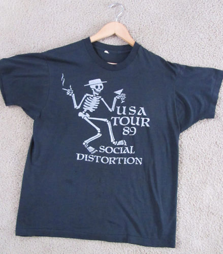 Vintage Social Distortion 1989 tour shirt tee