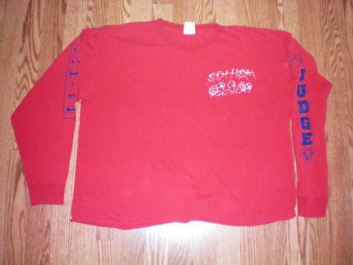 Vintage Judge Schism 4 sided red long sleeve tee