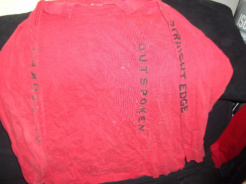 Vintage BIN Outspoken red long sleeve tee