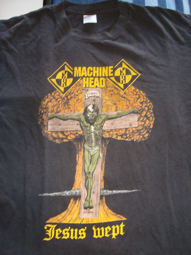 Vintage Jesus Loves Metal Monday. tee