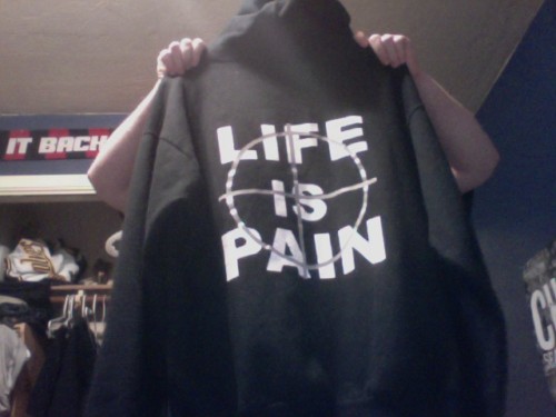 Vintage BIN Merauder Life Is Pain hoody tee