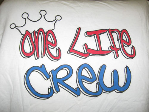 Vintage One Life Crew huh? tee