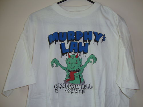 Vintage Murphys Law European Hell Tour. tee