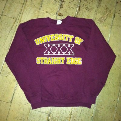 Vintage University Of Straight Edge Crewneck tee