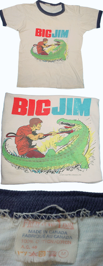 Vintage 1974 Big Jim Ringer T-Shirt Fruit of the Loom