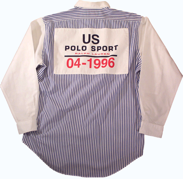 Vintage Polo Sport | Pinstriped Button Down Stadium Shirt