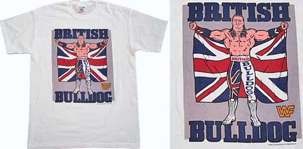 Vintage WWF British Bulldog Davey Boy Smith T-Shirt