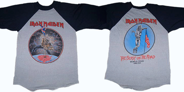 Vintage 1982 Iron Maiden The Beast on the Road Jersey