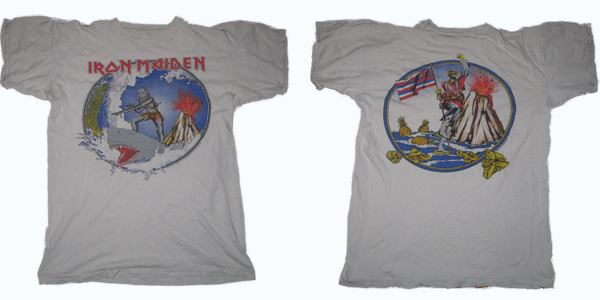 vintage iron maiden hawaii shirt 1985