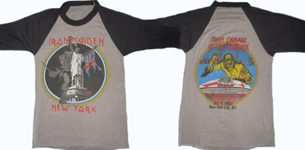 vintage iron maiden new york t-shirt