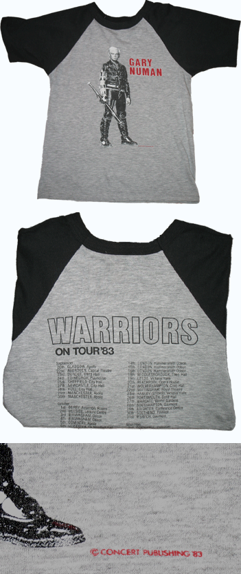 vintage gary numan warriors shirt Concert publishing 1983