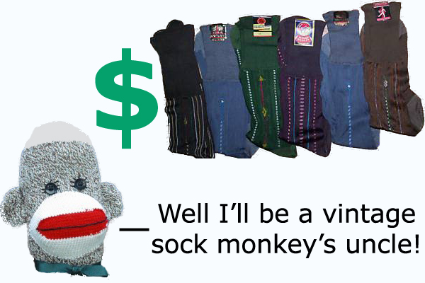 vintage sock monkey