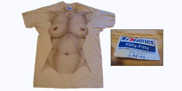 vintage novelty breasts shirt