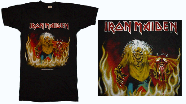 vintage iron maiden number of the beast t-shirt