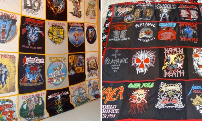 Vintage T-Shirts Turned Into Blankets