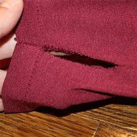 vintage T-Shirt Seam Separation Repair