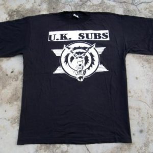 VINTAGE UK SUBS 1990 ORIGINAL PROMO TOUR PUNK ROCK T-SHIRT