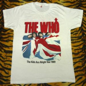 The Who Kids are Alright England 1989 Tour T-shirt