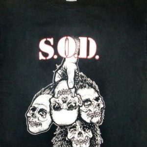 VINTAGE S.O.D STORMTROOPERS OF DEATH PUSHEAD DESIGN T-SHIRT