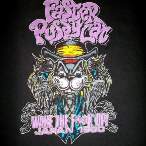 Faster Pussycat 1990 Japan Concert Tour T-shirt Rare