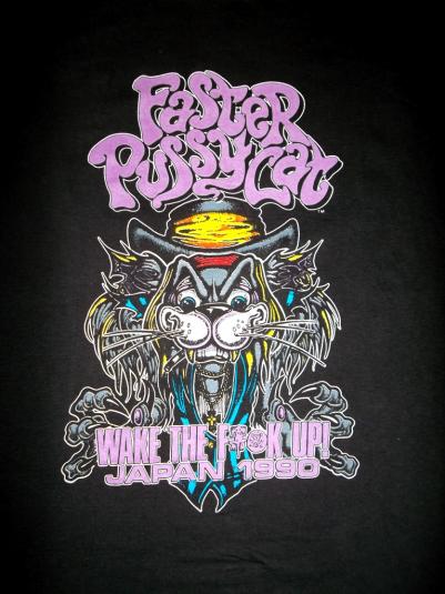Faster Pussycat 1990 Japan Concert Tour T Shirt Rare Defunkd 