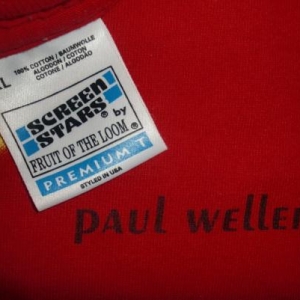 Paul Weller Early 90's 3D Red T-shirt