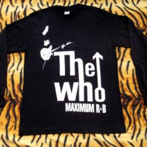 VINTAGE THE WHO 1980s MAXIMUM R&B LONG SLEEVE T-SHIRT