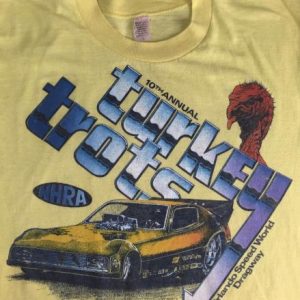Vintage 1978 NHRA Turkey Trots Orlando Drag Racing T-Shirt L