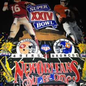 Super Bowl XXIV Joe Montana John Elway 49ers Broncos T-Shirt