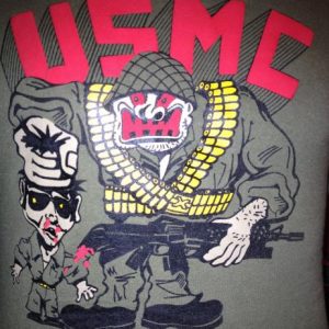 USMC Marines Cartoon 1980s T-Shirt