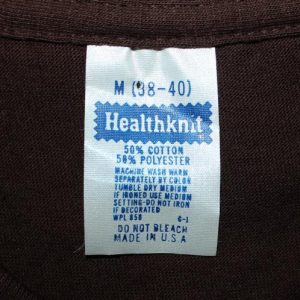 Healthknit vintage blank brown pocket tee t-shirt Tall XS