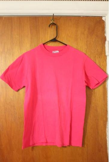 Blank Vintage 80’s Hanes Beefy-T T-Shirt Pink Fuschia Medium | Defunkd