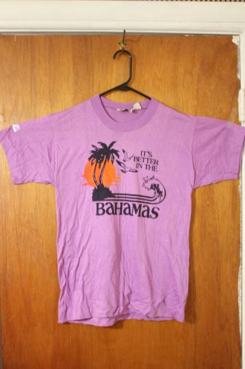 Vintage 80’s Purple Bahamas Beachy Tourist T-Shirt | Defunkd