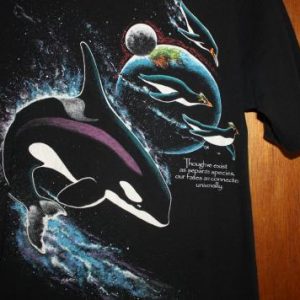 Vintage 90's New Age Space and Sea Animals T-Shirt