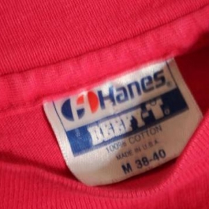 Blank Vintage 80's Hanes Beefy-T T-Shirt Pink Fuschia Medium