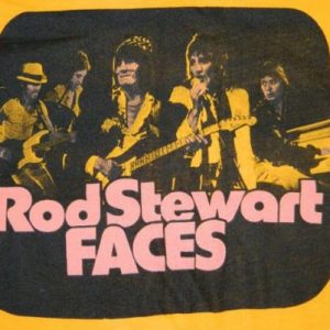 Vintage THE FACES 70S ROD STEWART T-Shirt tour concert small