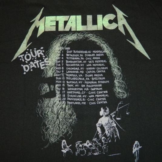 vintage METALLICA 88-89 DAMAGED JUSTICE TOUR T-Shirt concert | Defunkd