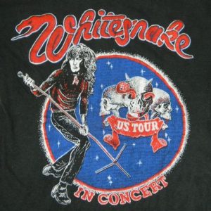 Vintage WHITESNAKE TOUR T-Shirt late 70s - early 80s concert