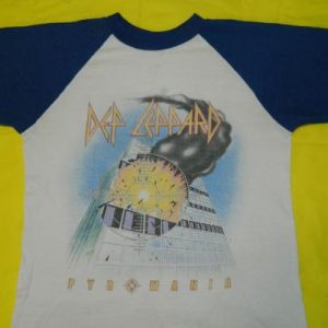 Vintage DEF LEPPARD 1983 PYROMANIA TOUR JERSEY t-shirt 80s