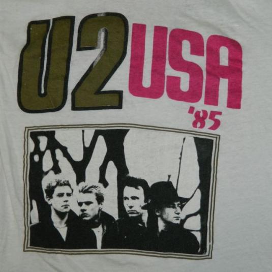 Vintage U2 1985 THE UNFORGETTABLE FIRE TOUR T-Shirt concert | Defunkd